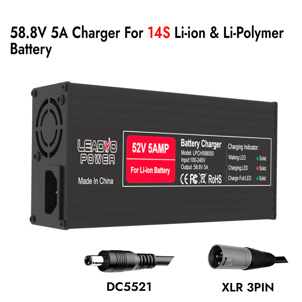 84V 20A Smart Charger - Ładowarka 54.6V 58.8V 67.2V 5A do