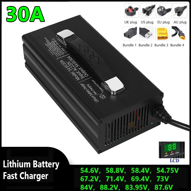 84V 20A Smart Charger - Inteligentna ładowarka litowo-jonowa 48V 60V 72V