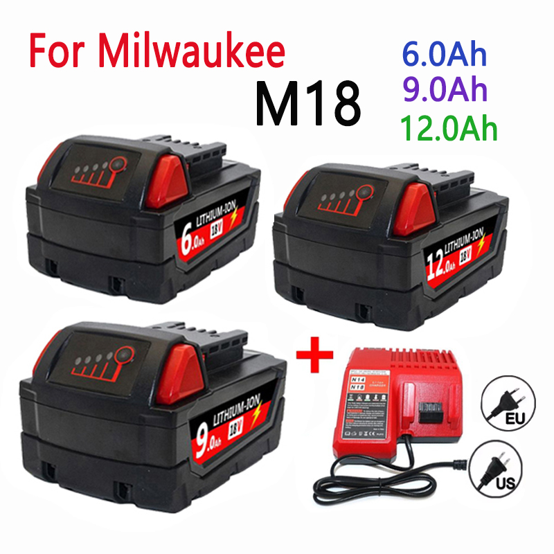 60V 50Ah Electric Scooter Battery - 6.0Ah/9.0Ah/12.0Ah Zamiennik do Milwaukee M18 18V,