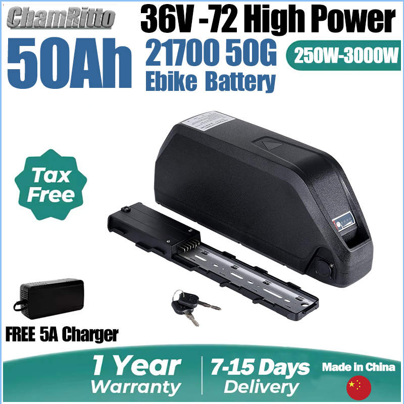 72V 50Ah 21700 Lithium Battery - Akumulator do roweru elektrycznego 48V 30AH,