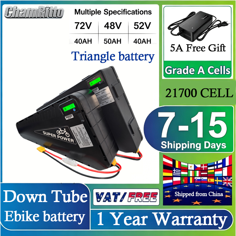 Akumulator trójkątny do roweru – 72V 50Ah 21700 Lithium Battery recenzja i cena
