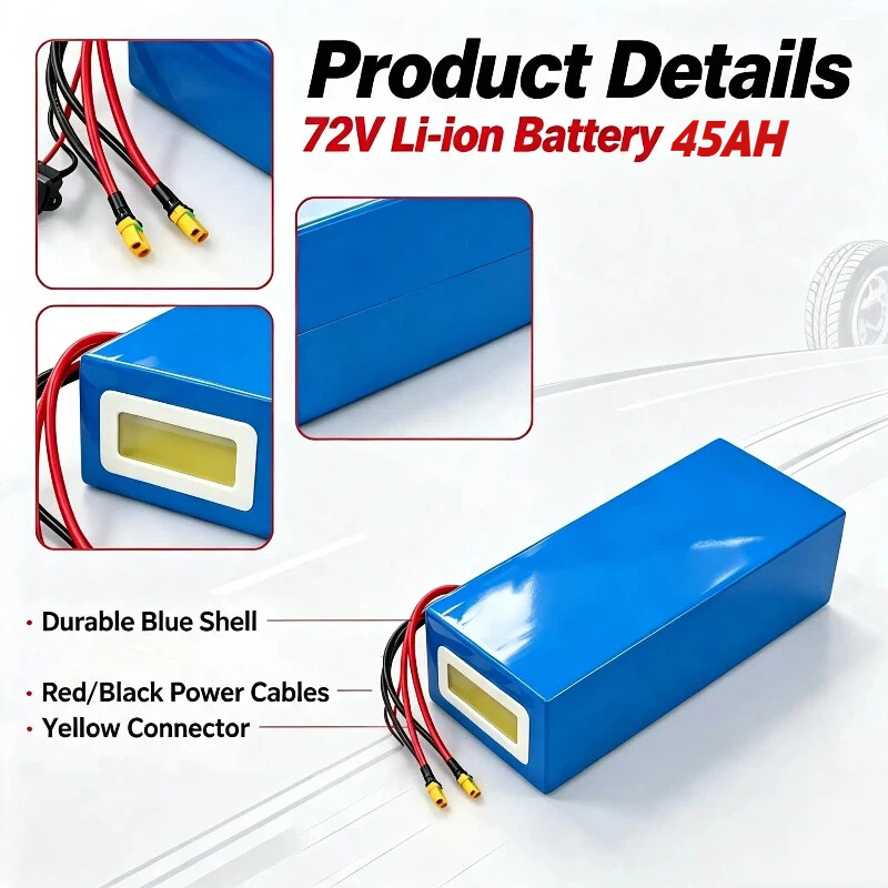 Bateria litowo-jonowa trójkątn – 72V 40Ah Lifepo4 Battery Pack recenzja i cena